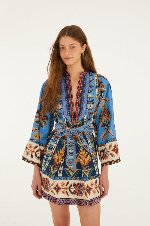 Farm rio - Embroidered mini kjole