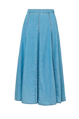 By timo - Denim midi skjørt
